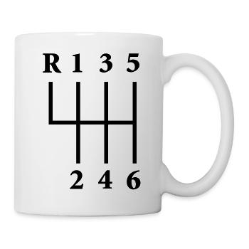 gangschaltung - Tasse - Weiß - Rechts