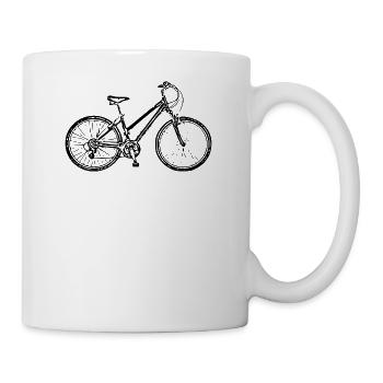 Fahrrad - Tasse - Weiß - Rechts