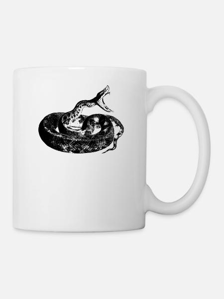 Schlange - Tasse - Weiß