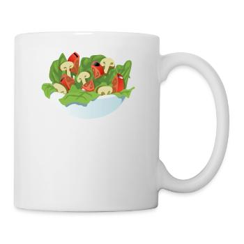 Salat - Tasse - Weiß - Rechts