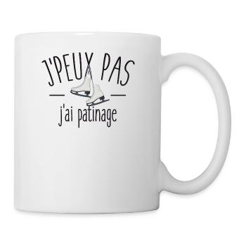 Je peux pas j'ai patinage - Mug blanc - blanc - Droite