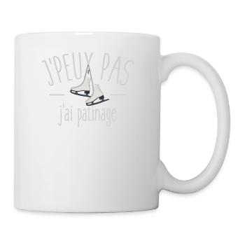 Je peux pas j'ai patinage - Mug blanc - blanc - Droite