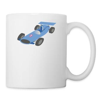 voiture de course - Mug blanc - blanc - Droite
