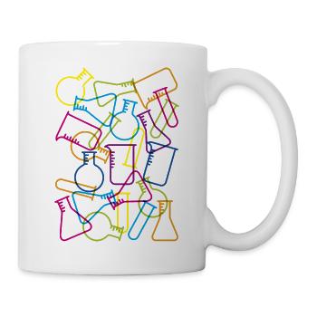 Große Laborglas - Tasse - Weiß - Rechts