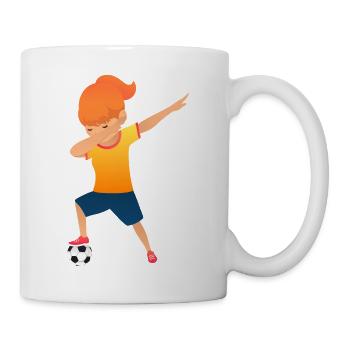 Soccer Girl Dab Dance - Mug blanc - blanc - Droite