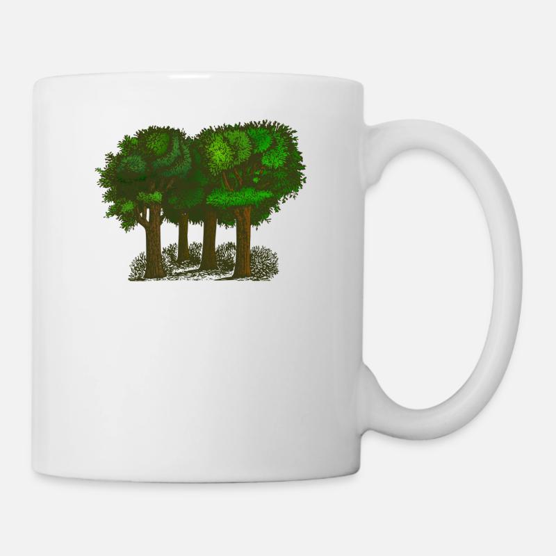 Wald - Tasse - Weiß