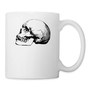 Totenkopf - Tasse - Weiß - Rechts