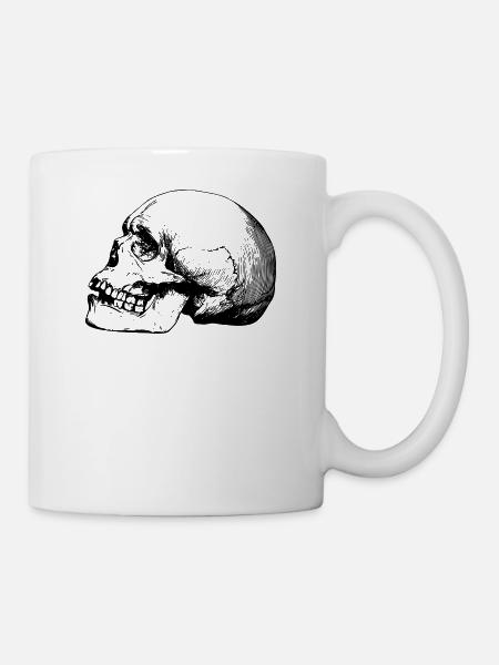 Totenkopf - Tasse - Weiß