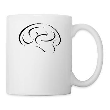 Gehirn abstrakt - Tasse - Weiß - Rechts