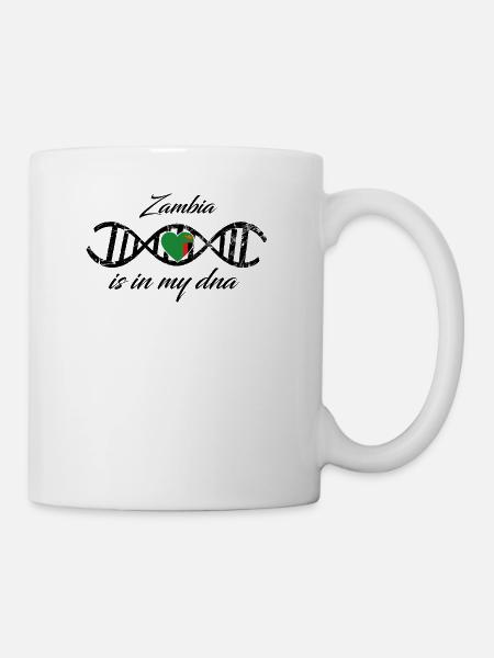 love my dns dna land country Zambia - Tasse - Weiß