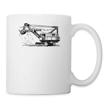 Bagger - Tasse - Weiß - Rechts
