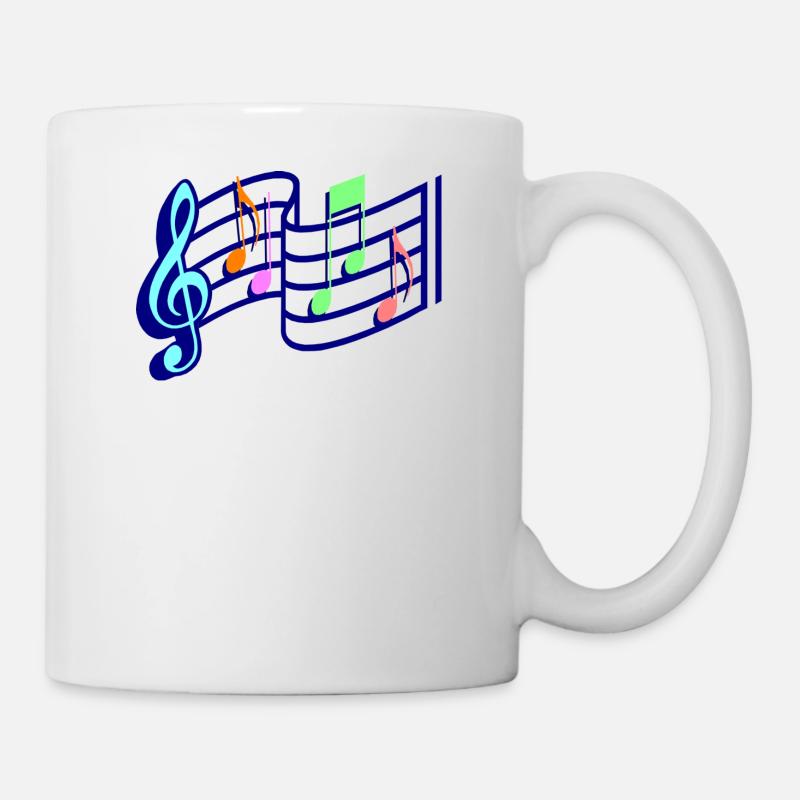 Musik Noten - Tasse - Weiß
