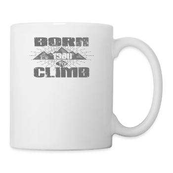 BORN TO CLIMB CLIMBING klettern love 1980 - Tasse - Weiß - Rechts