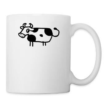 Drôle de BD vache drôle animal de ferme cadeau - Mug blanc - blanc - Droite
