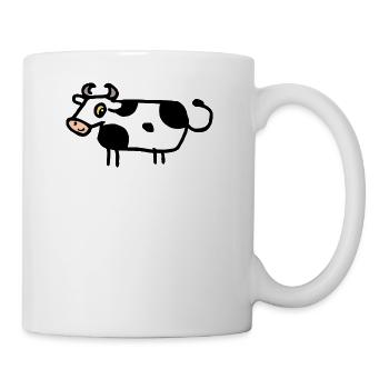 Drôle de BD vache drôle animal de ferme cadeau - Mug blanc - blanc - Droite