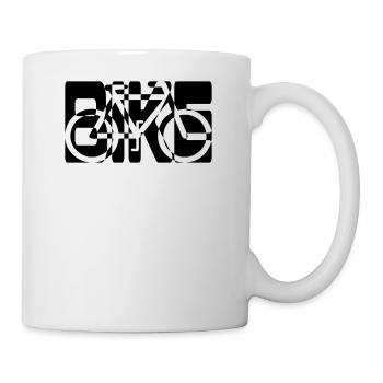 pictogramm combiné vélo cycliste - Mug blanc - blanc - Droite
