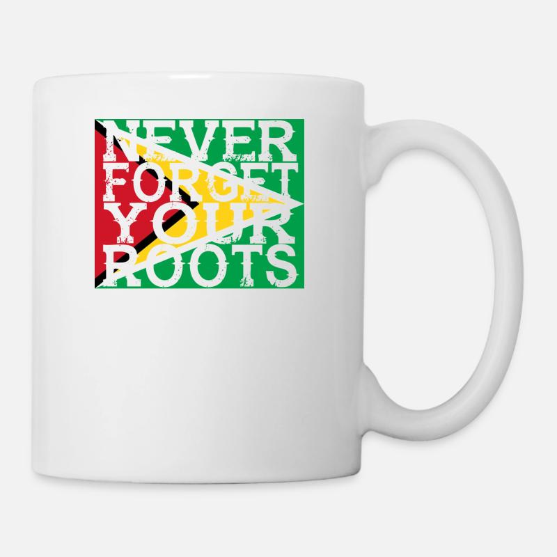 ne jamais oublier la maison racines Guyane - Mug blanc - blanc
