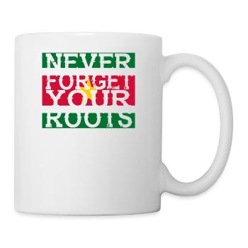 never forget roots home Suriname - Tasse - Weiß - Rechts