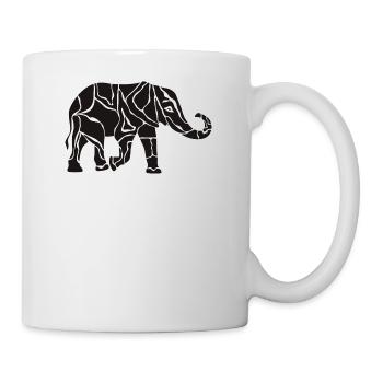 Elephant tattoo - Mug - white - Right