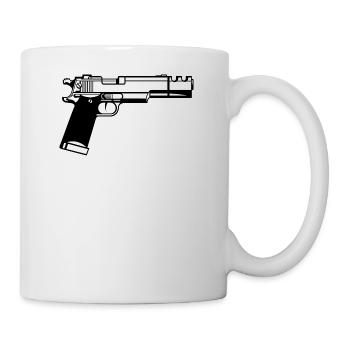 Pistole - Tasse - Weiß - Rechts