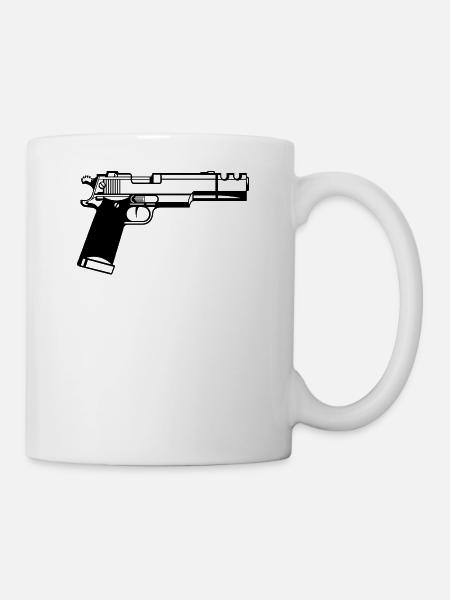 Pistole - Tasse - Weiß