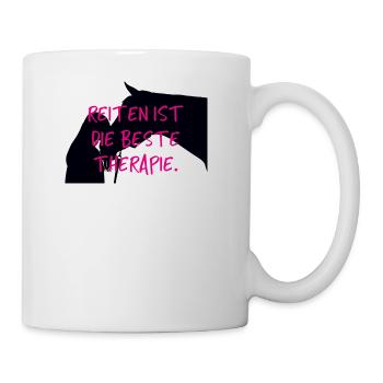Pferd Pferde Reiten Reiterin Reitsport Geschenk - Tasse - Weiß - Rechts