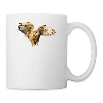 owl owl uhu kautz kaeutzchen animals - Mug - white - Right