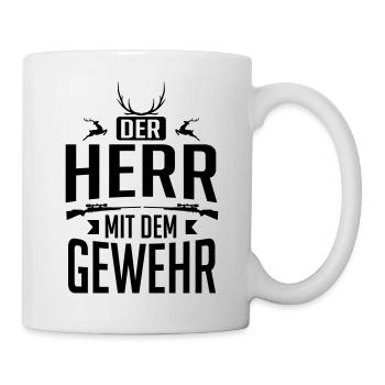 Jäger - der Herr mit dem Gewehr - Tasse - Weiß - Rechts
