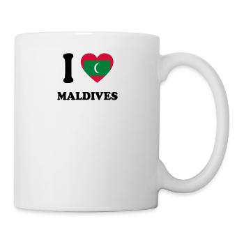 i love home land geschenk MALDIVES - Tasse - Weiß - Rechts
