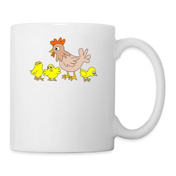 poulets - Mug blanc - blanc - Droite