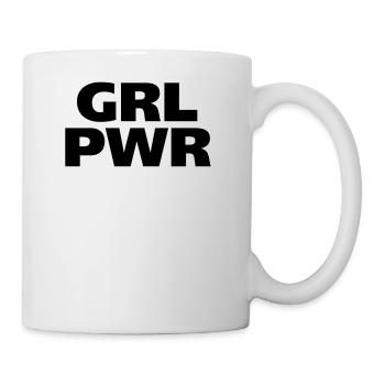 GRL PWR Girl Power cool girls strong women fit - Mug - white - Right