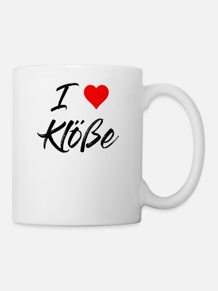 I love Klöße - Tasse - Weiß