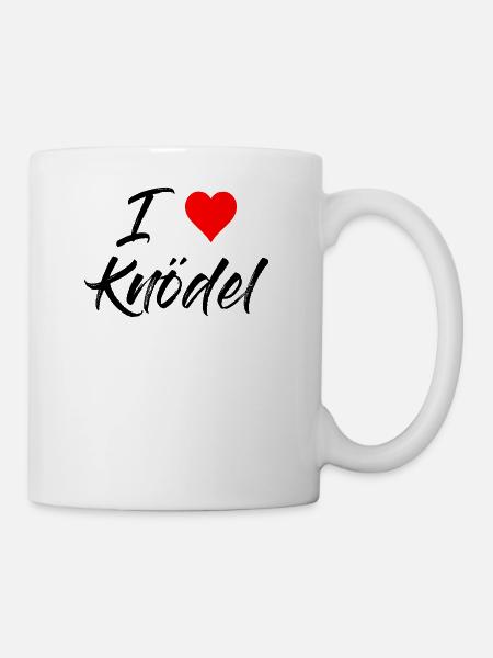 I love Knödel - Tasse - Weiß
