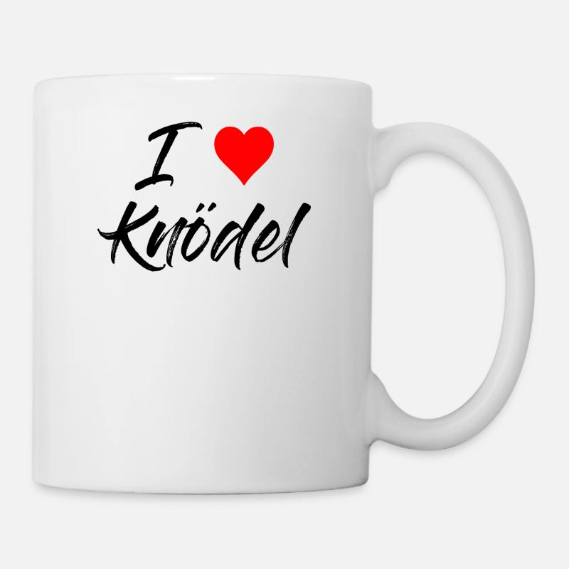 I love Knödel - Tasse - Weiß
