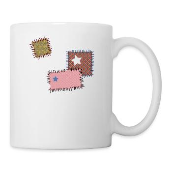 rapiéçage suture aiguille à coudre Patchwork étoiles - Mug blanc - blanc - Droite
