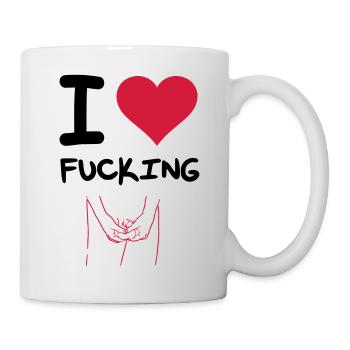 I Love Mastrubieren - Tasse - Weiß - Rechts