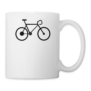 bicycle mountain bike cyclist mountain bike - Mug - white - Right