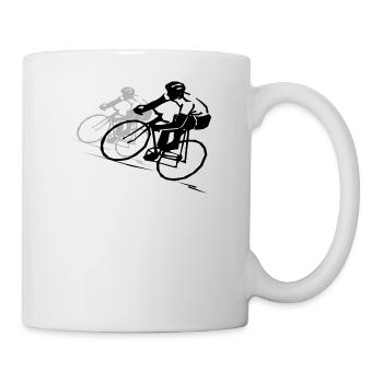 montagne vélo vélo VTT cycliste vélo - Mug blanc - blanc - Droite