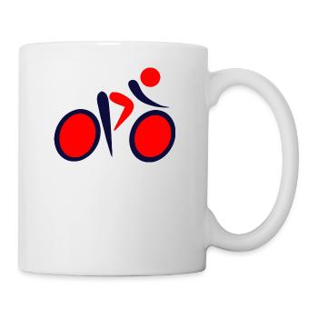 bicycle mountain bike cyclist mountain bike - Mug - white - Right