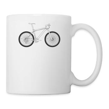 bicycle mountain bike cyclist mountainbike fahrrad - Tasse - Weiß - Rechts
