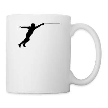 fencing fights floret sword parry samurai6 - Mug - white - Right
