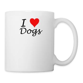 J'aime les chiens - Mug blanc - blanc - Droite