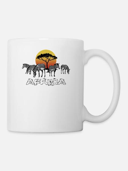 Zebras AFRICA Africa Sunset Pure Romance - Mug - white