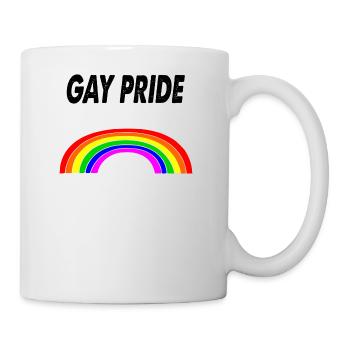 gay pride flag - Mug - white - Right
