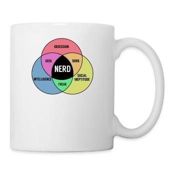 T-Shirt Geschenk Idee Weihnachten Lustig Nerd - Tasse - Weiß - Rechts
