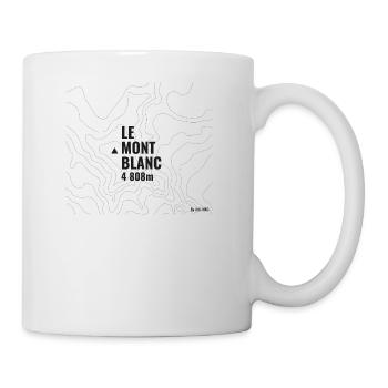 Mont Blanc and contour lines - Mug - white - Right