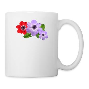 flowers lilies tulips orchids sunflower dahlia ger - Mug - white - Right
