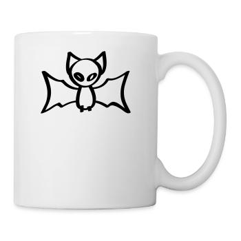 bat halloween bat - Mug - white - Right