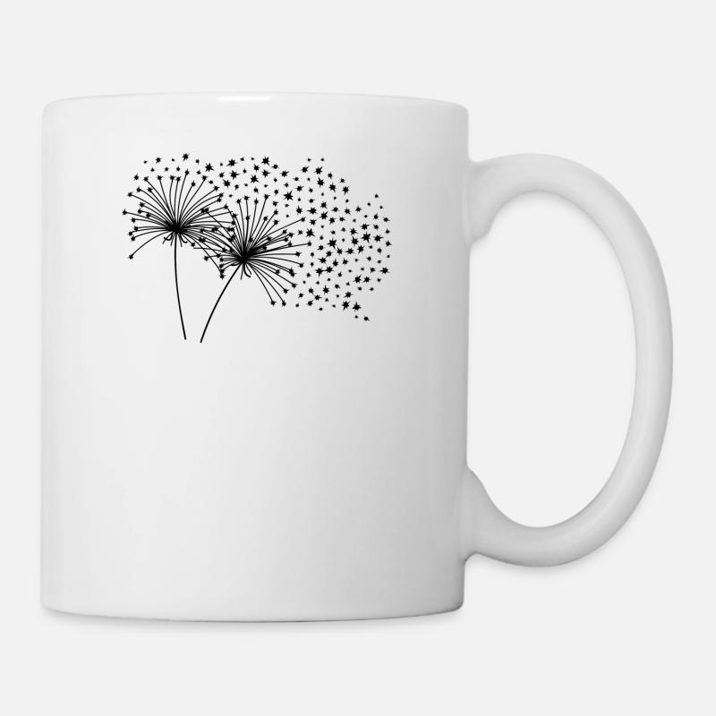 PiexSu - Etoiles Dandelion - Mug blanc - blanc