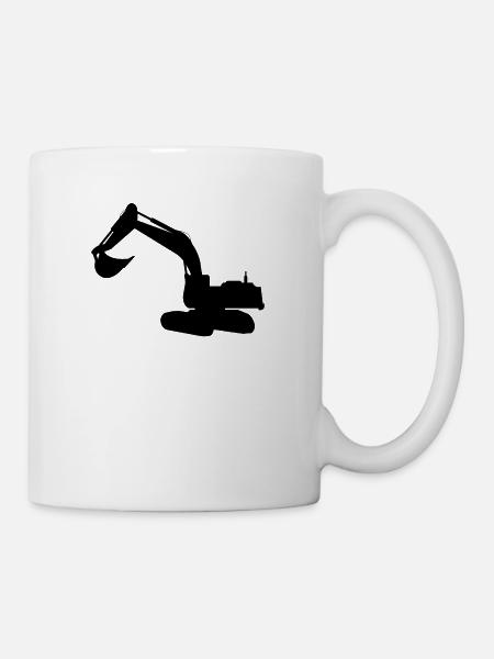 Bagger - Tasse - Weiß